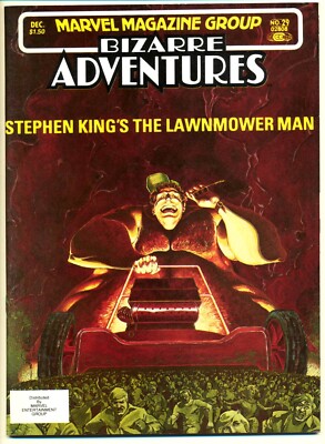 BIZARRE ADVENTURES #29 F, Steven King Lawnmower Man Marvel 1981