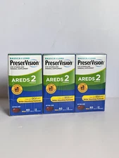 Preservision AREDS 2 Eye vitamins - 3 Boxes of 60 Mini Soft Gels BB: 5/2026
