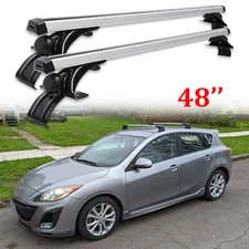For Mazda 3 Hatchback Aluminum 48" Car Roof Rack Cross Bar Cargo Luggage Carrier