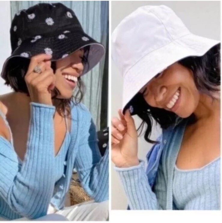 NWT Alice + Olivia Reversible Bucket Hat Women display picture 2