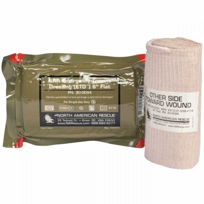 NAR 6'' Flat ETD ''Emergency Trauma Dressing''  - (2 Pack)