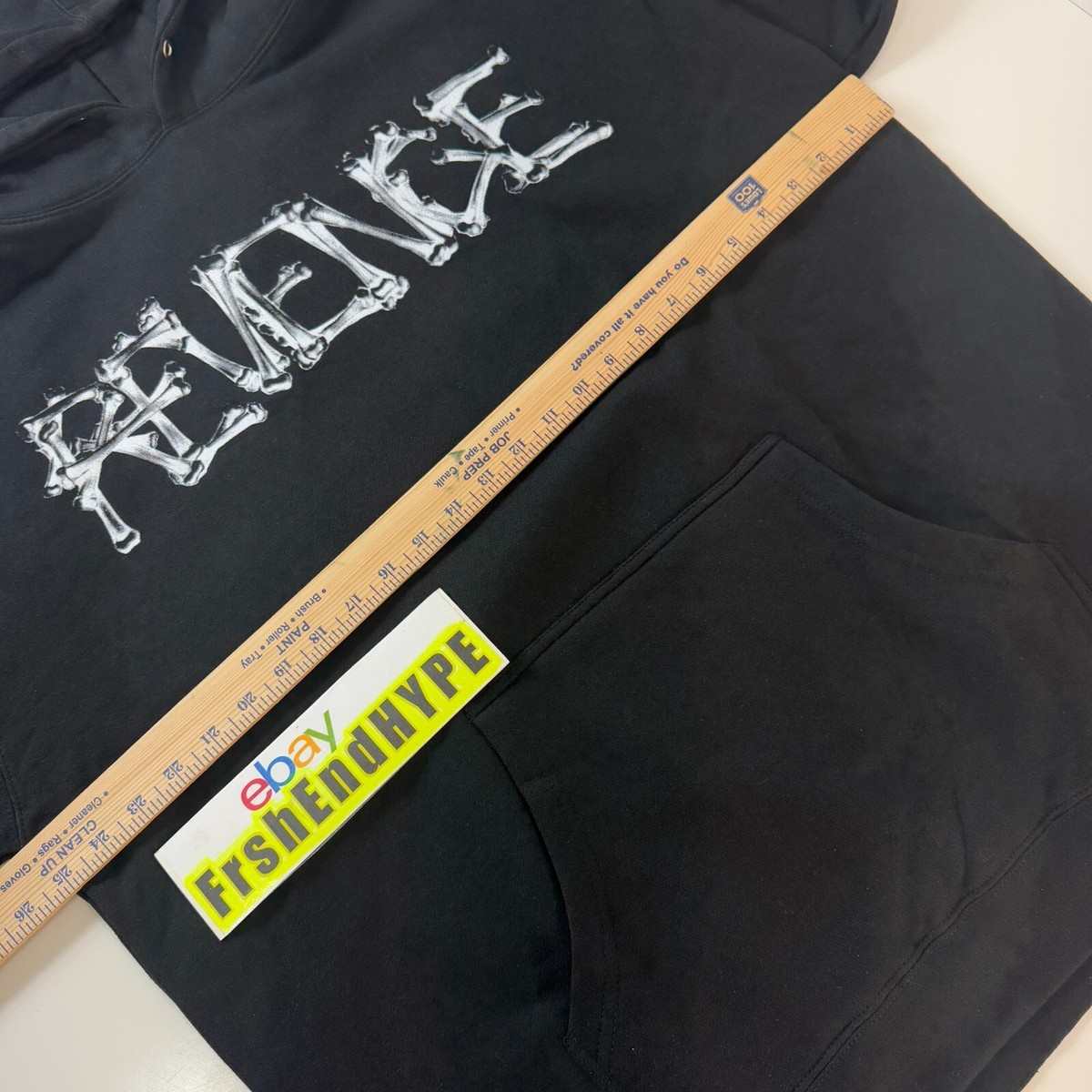 Revenge X OTF Lil Durk Hoodie Men's Size XL Black Skeleton Graphic
