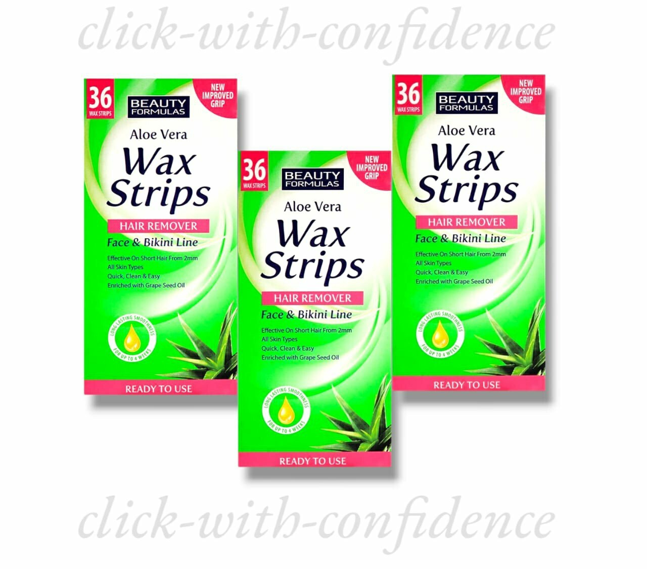 3 x Wax Strips Hair Remover Face & Bikini Line 36 Wax Strips eBay