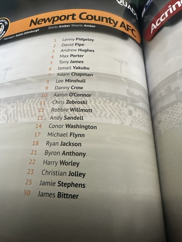 2013 Newport County V Accrington Soccer Programme 1st Game Back In The League - Picture 3 of 4