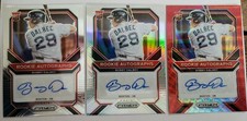 3x 2021 Panini Prizm Bobby Dalbec RC Base, Silver & Red #d 59/75 Auto x3 Red Sox