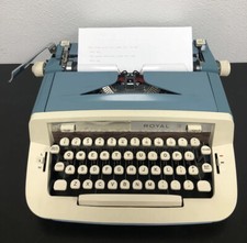 Vintage 1970’s Royal Sabre Portable Typewriter with Case ~Tested Works! thumbnail