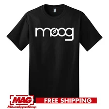 MOOG BLACK T-SHIRT Logo Shirt Tee Synthesizer Synth Edm Dj Music Production