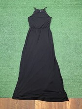 Forever 21 Dress Womens Size S Sleeveless Maxi Side Slit Black Long