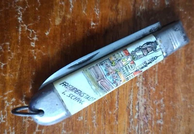 Taschenmesser Klappmesser Motiv Freudenstadt i. Schwarzwald 40/50er J. - Bild 1 von 4