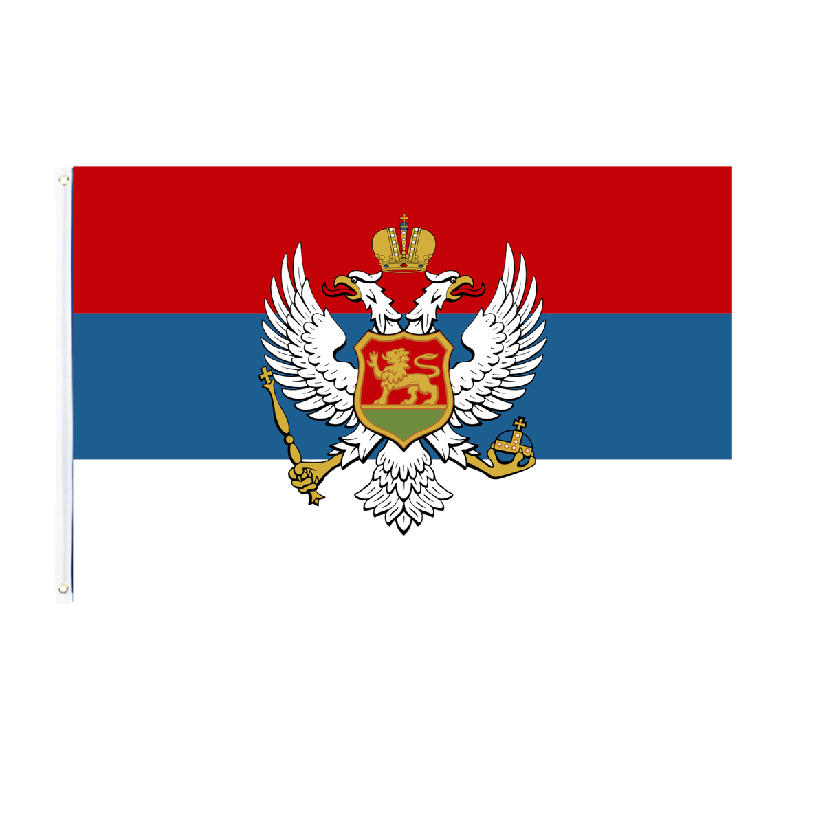 Flagge Montenegro 90x150 Cm – Querformat, 1,35 M², Beidseitig Bedruckt | 100% Made In Germany, Wetterfest