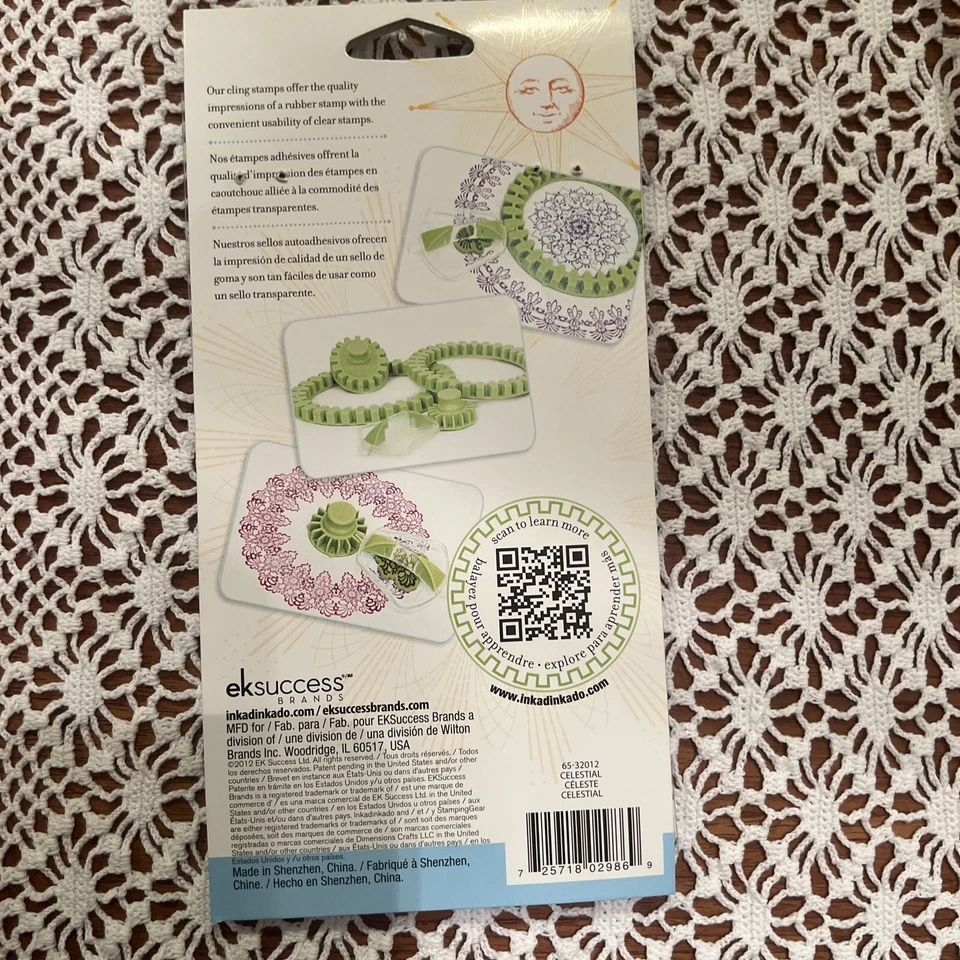 Inkadinkado Celestial Images Moon Wind Sky Cling Rubber Stamp Foto 2 de 2