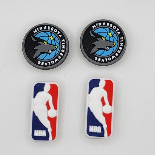 NBA Minnesota Timberwolves Basketball Team For Crocs Shoe Charms - 4 Pieces