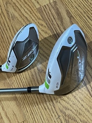 Lot of 2 TaylorMade ROCKETBALLZ Driver 10.5 & 3 HL Golf Clubs (Flex L) used 