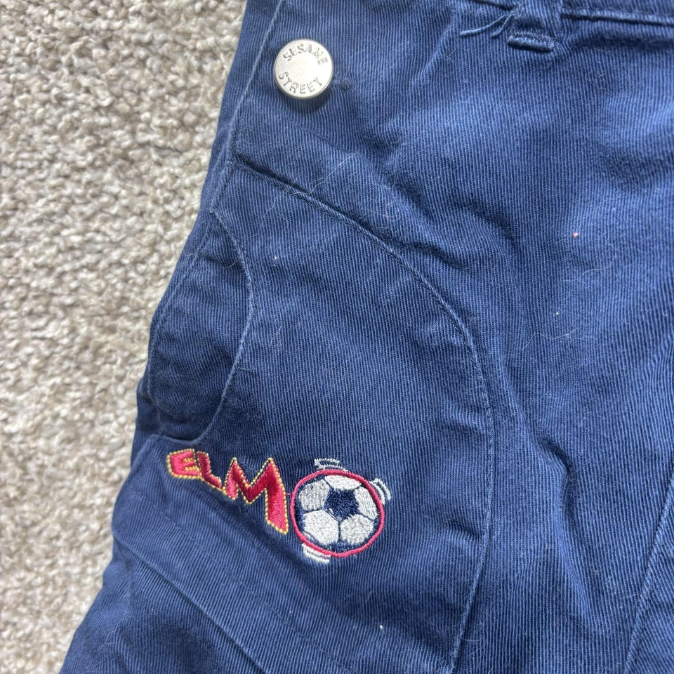 Mono Calle Sésamo Infantil Niños 12M Azul Marino Elmo Fútbol Gol Pantalones Cortos Mameluco Foto 4 de 4