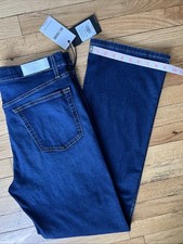 315 RE/DONE 90 s High Rise Loose Wide Leg in Deep Faded Blue Jeans Sz 30W/32L