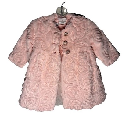 Blueberi Boulevard Baby Girl 2pc Dress & Coat Set Pink 18M NWT