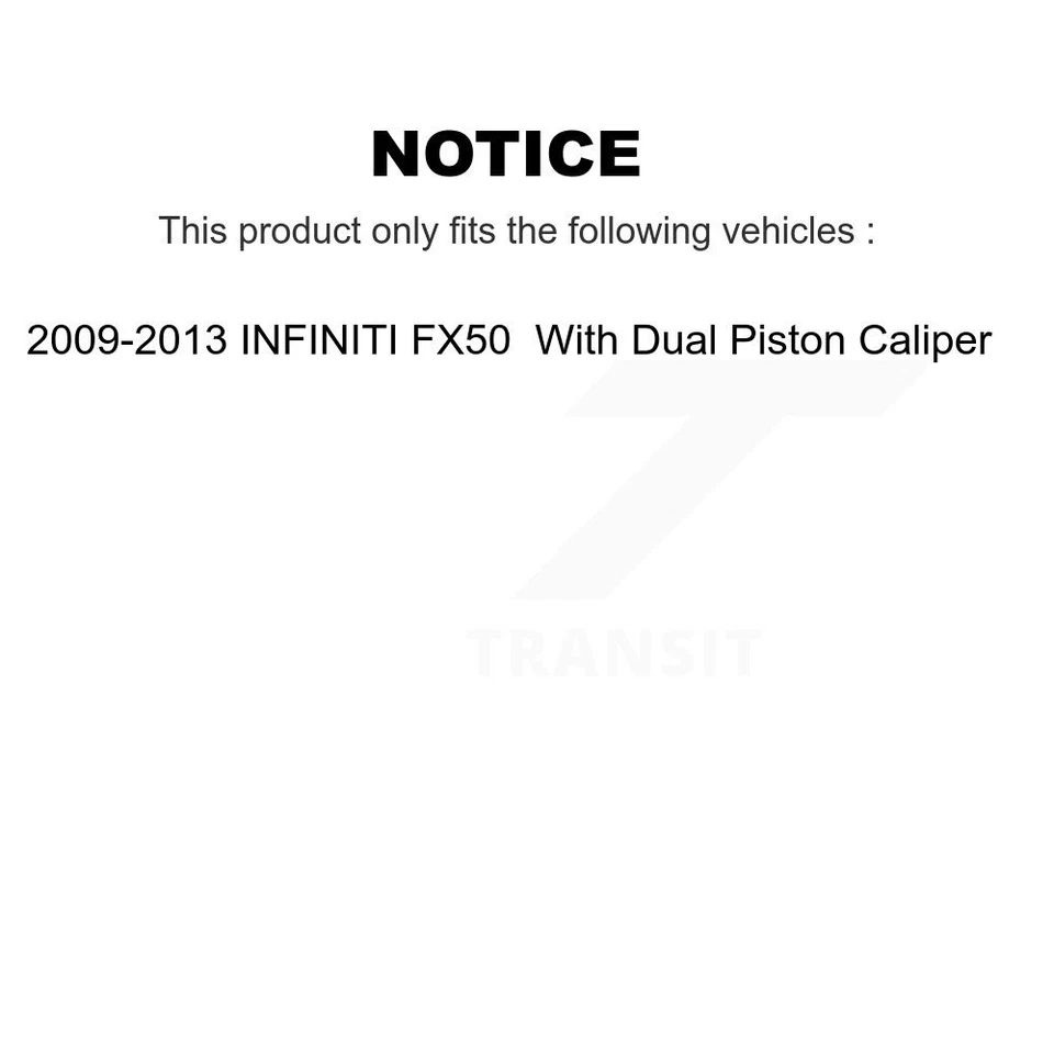 Front Rear Drilled Slot Disc Brake Rotor Semi-Metallic Pad Kit For INFINITI FX50 - Image 2 of 4