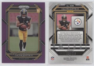 2022 Panini Prizm Rookies Purple Prizm /125 Calvin Austin III #338 Rookie RC