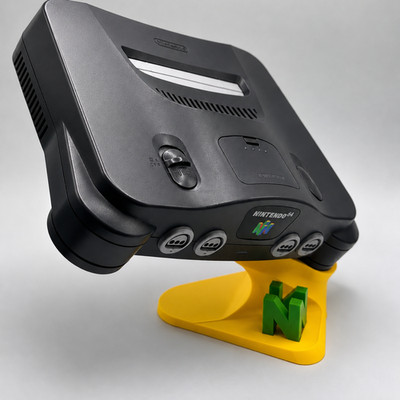 Nintendo 64 N64 Console Display Stand Holder 3D Printed Retro Gaming Organizer