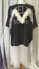 Stella McCartney H&M Lace Trim T Shirt Dress Size XL