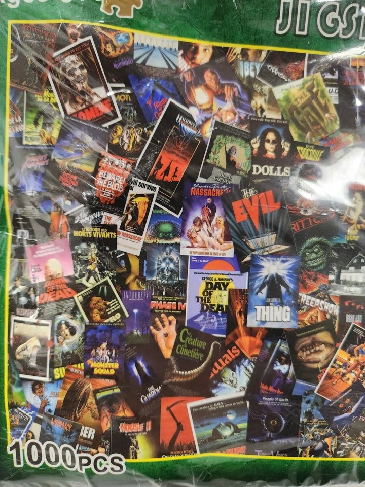 Classic Horror Movie Posters Jigsaw Puzzle 1000 Pieces DCBA HGFE Halloween NEW - Image 2 of 4