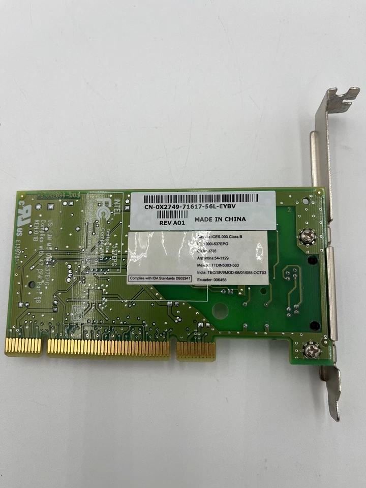 Intel 537EPG 56K Internal Fax/Modem CN-0X2749-71617-56L-EYBV - Image 3 of 3