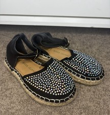 Espadrilles fille River Island noires diamantées taille C5 (neuf avec étiquette)