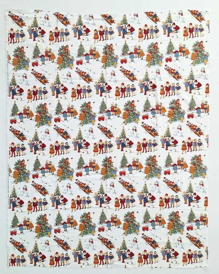 VTG 2000 Winter Wonderland Alexander Henry De Leon Cotton Flannel Fabric 1.4 YD - Image 3 of 4