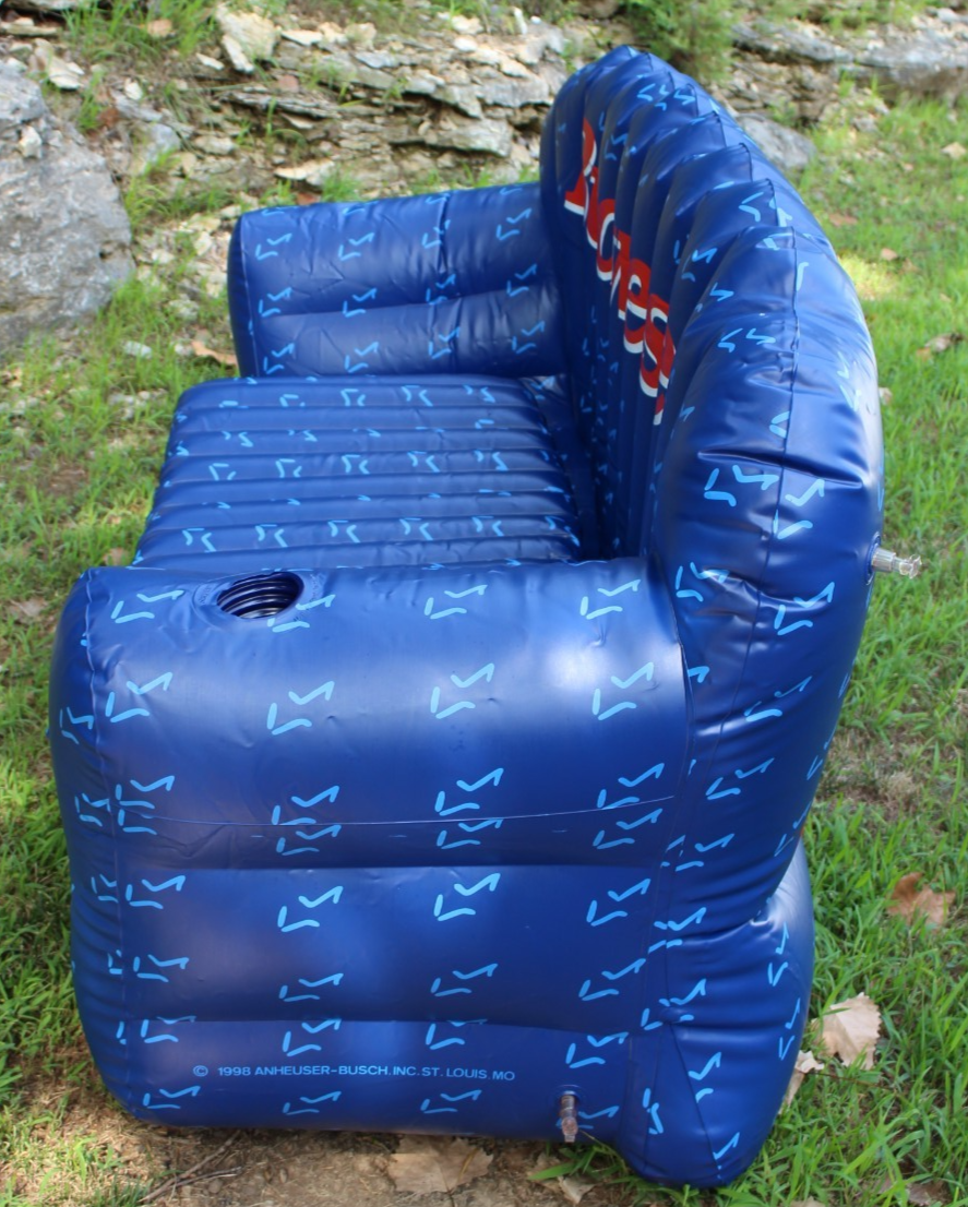 Budweiser Cooler Couch RARE Inflateable Tailgate Beach Pool VTG
