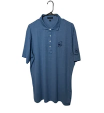 Peter Millar Polo Shirt Mens XL Blue Paisley Phoenix Open WM TPC Scottsdale Golf