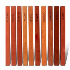 CBRIGHT 10pcs Sharpening Stone Set-10 Grit Assorted stone, Orange