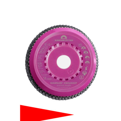 Fächerschleifscheibe MAGNUM Cool Top 5+, Dm: 125mm x 22,2mm Körnung: 60