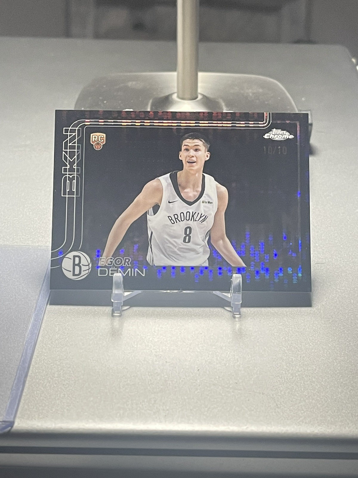 2025 Topps Chrome  BLACK PULSAR #10/10 Egor Demin SSP #258 NETS🔥
