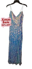 Windsor Sequin Mermaid Formal Dress Women's Size 7 Light Blue. NEW