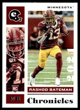 2021 Panini Chronicles Draft Picks Rashod Bateman Rookie Minnesota Golden