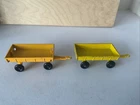 LESNEY MATCHBOX SERIES 40 HAY TRAILER  X 2, YELLOW, BLACK WHEELS VINTAGE DIECAST