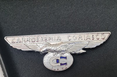 VINTAGE  CAR BODY BADGE # CARROZZERIA CORIASCO TORINO ITALY Autimobile Rare