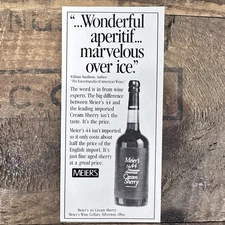 Meier’s Wine Cellars Silverton Ohio Vintage Print Ad Alcohol Advert