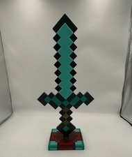 Minecraft Diamond Sword Light with Display Stand
