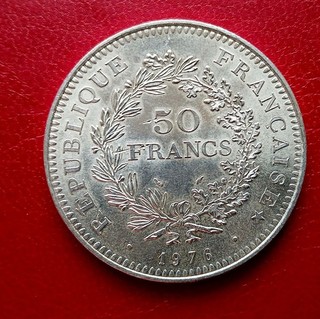 Pièce De 50francs Argent Hercule 1976