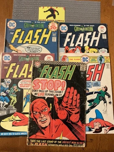 Flash Vintage Comics Low Grade Reader Lot 1960's/1970's 5 Comics Lot