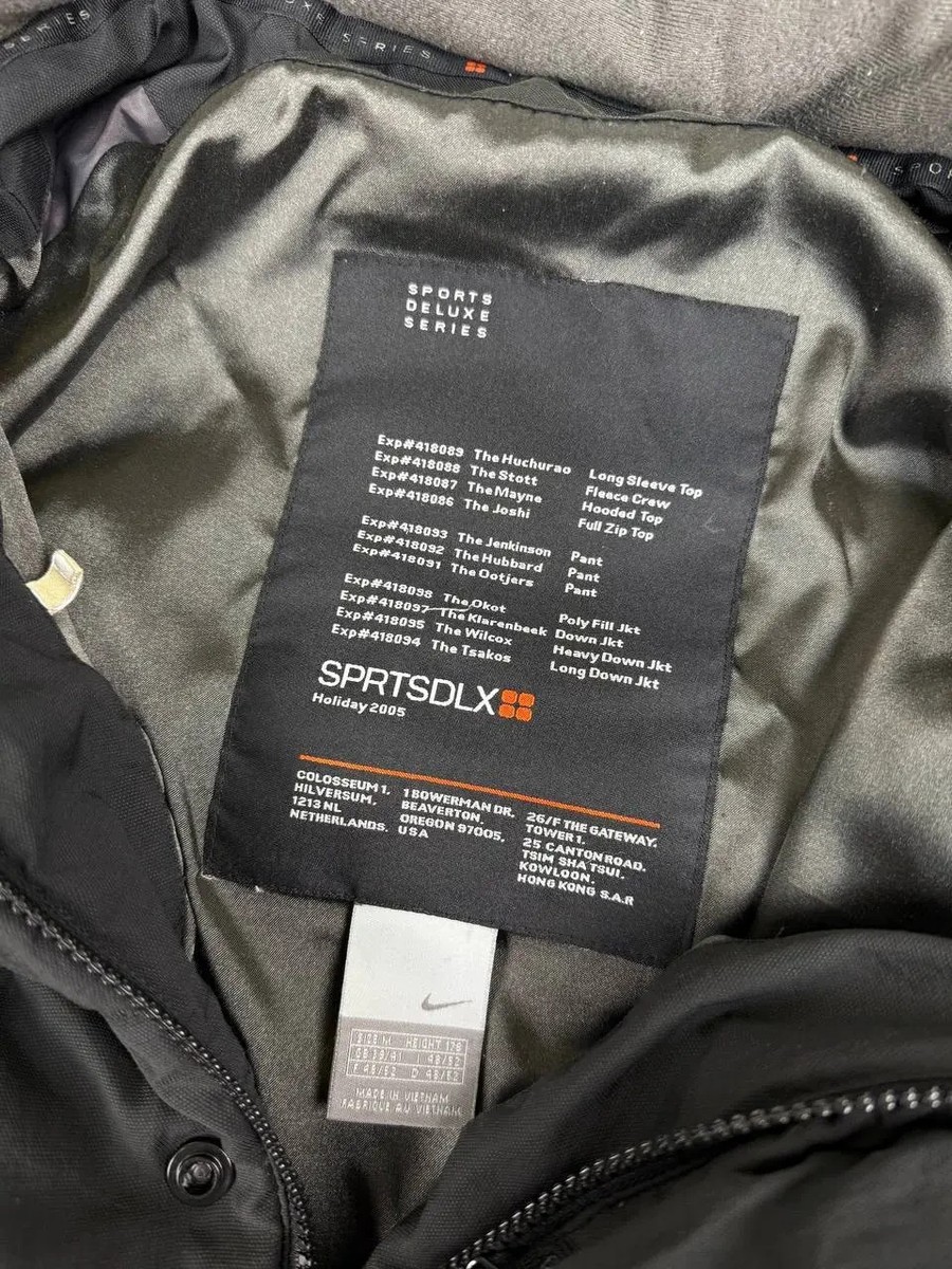 Vintage Nike Sprtsdlx Jacket 00s Down Puffer Y2K M Black | eBay