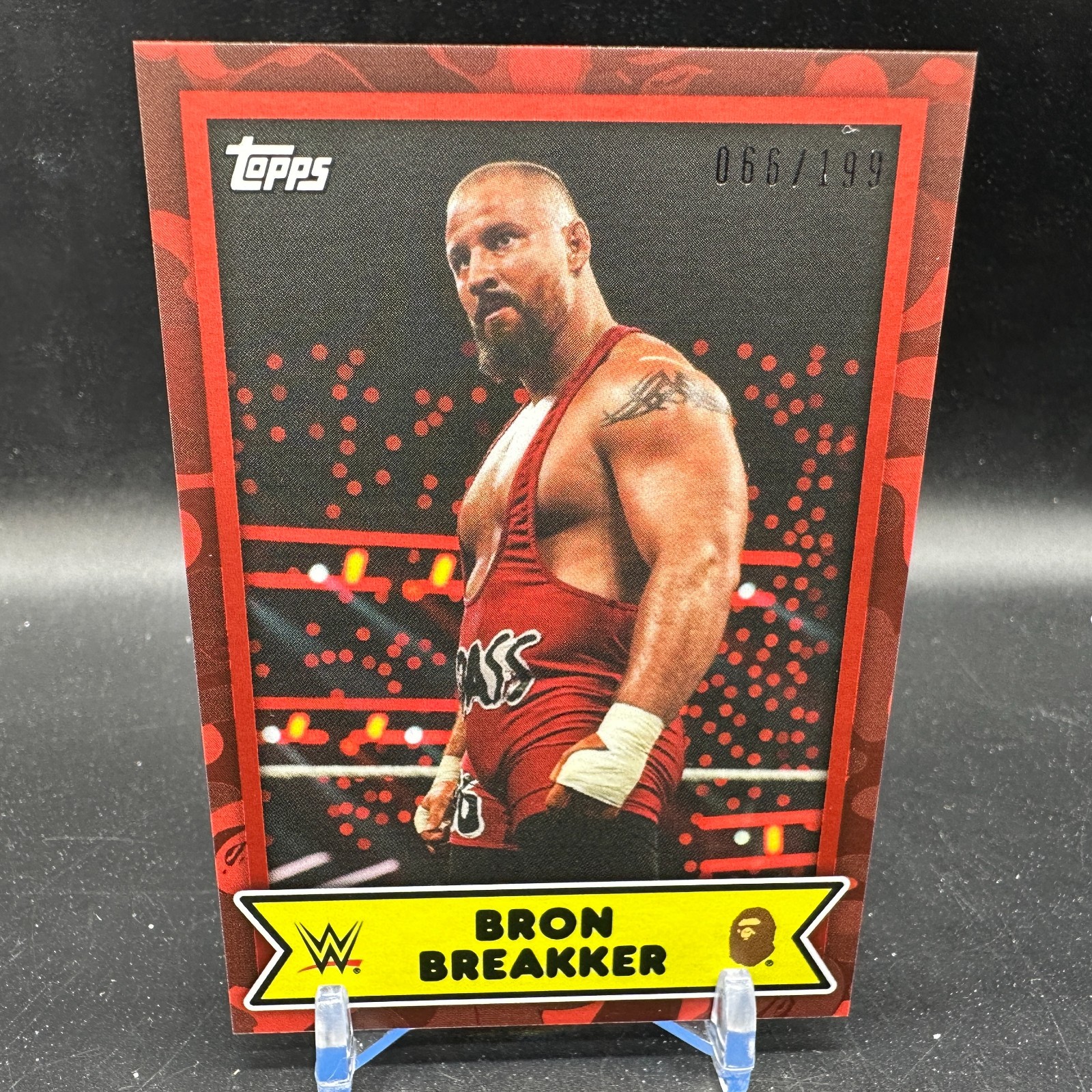 Bron Breakker Red Camo /199 2025 Topps WWE X BAPE