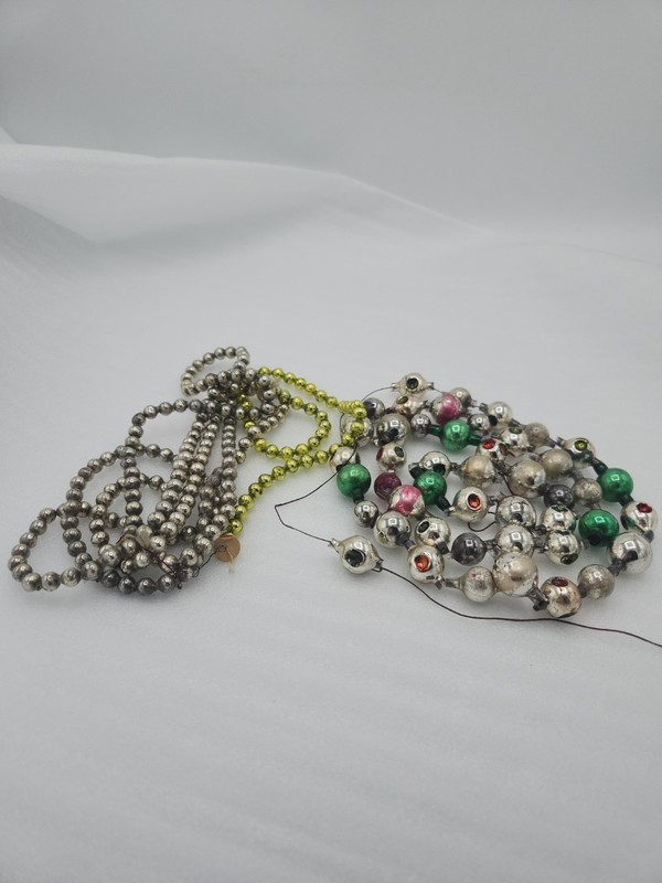Vintage Mercury Glass Multicolor Christmas Garland For Crafting Repairs