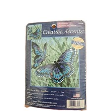 Dimensions Creative Accents 5" x 5" Butterflies in Blue Needlepoint 79006 NEW