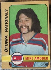 1972-73 OPC WHA #291 MIKE AMODEO EX+ ROOKIE CARD HIGH# OTTAWA NATIONALS!!. rookie card picture