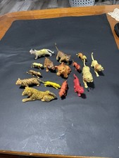 Zoo Animal Toy Plastic Figures Tigers, lions,leopards And More Lot 15