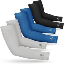 UV Protection Sports Arm Sleeves - Breathable Cooling Set, 6 Pairs for Adults