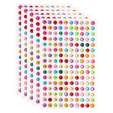 5 Sheet/800Pcs Self Adhesive Acrylic Gem 5mm Sticker Gem Stones Multicolor