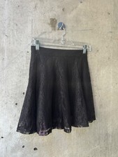 Sociology Black Lace Skater Skirt